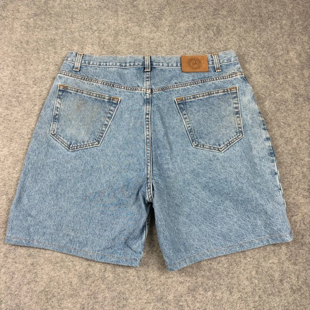 Members Mark Denim Shorts Mens 36 Blue Vintage Dad Shorts 90s Baggy Skater Y2K